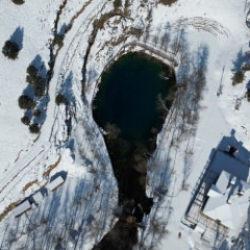 Yeşilgöz Gölü’nde kış manzarası: İşte böyle görüntülendi!