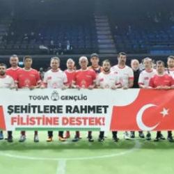 GençLig 2026: Lansman maçında 'Filistin'e destek, şehitlerimize rahmet' pankartı