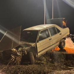 Yola çıkan domuz sonu oldu: Konya'da takla atan araba şarampole yuvarlandı