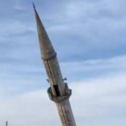 Yer: Rize! Minareyi böyle yıktılar 