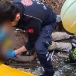 Diyarbakır'da feci kaza! Başına inşaat demiri saplandı!