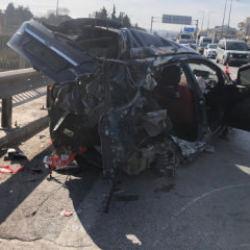 Korkunç kaza: Su tankerine ok gibi saplandı! 