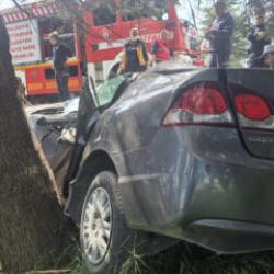 Balıkesir'de feci kaza! Devrilen otomobilin sürücüsü hayatını kaybetti