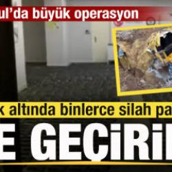 İstanbul’da büyük operasyon: Toprak altında binlerce silah parçası ele geçirildi