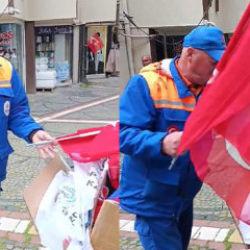 Edirne’de 1 Mayıs sonrası Türk bayraklarının çöpe atılmasına tepki