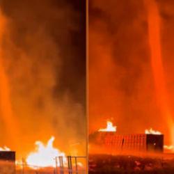 İspanya’da yangın sırasında nadir görülen “alev hortumu” oluştu