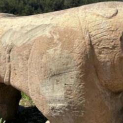Roma dönemine ait aslan heykeli ele geçirildi