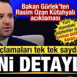 Bakan Gürlek'ten Rasim Ozan Kütahyalı açıklaması! Suçlamaları tek tek saydı!