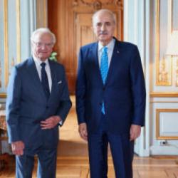 TBMM Başkanı Kurtulmuş, İsveç Kralı Carl XVI. Gustaf ile görüştü