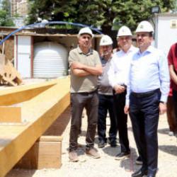 Başkan Altay, Konya Şehir Kütüphanesi inşaatında incelemelerde bulundu