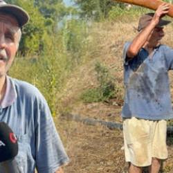 Zeytinlikleri kül oldu! Kanser hastası Nazmi amca kurduğu sistemle bölgeye su taşıdı