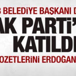 3 belediye başkanı AK Parti'ye katıldı! Rozetlerini Başkan Erdoğan taktı