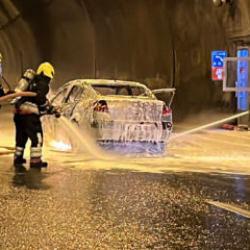 Ankara istikametine ulaşım durdu: Bolu Dağı Tüneli'nde korkutan yangın!