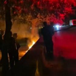 Parkta kasten çıkarılan yangın ekipleri teyakkuza geçirdi
