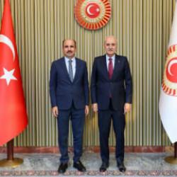 TBMM Başkanı Kurtulmuş, Dünya Belediyeler Birliği Başkanı Altay'ı kabul etti