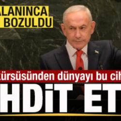 BM kürsüsünde yuhalandı ayarı bozuldu! Dünyayı cihazla tehdit etti