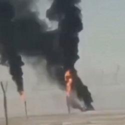 Ülkenin en büyük petrol tesisini vurdular: İşte ilk görüntüler!