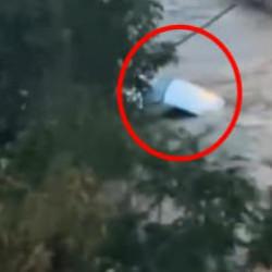 Selde kaybolan Ahmet Derin’in aracının sürüklendiği anların görüntüsü ortaya çıktı