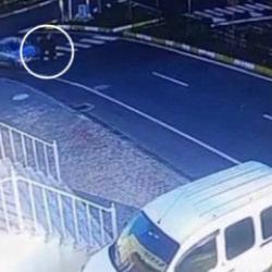 Tekirdağ'da yaya geçidindeki feci kaza kameraya yansıdı