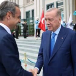 Cumhurbaşkanı Erdoğan Yunan Başbakanı Miçotakis ile görüşüyor!