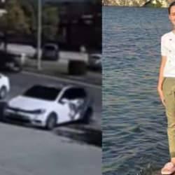 Karşıya geçerken otomobilin çarptığı Fatma kurtarılamadı: Feci kaza kamerada