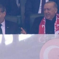 Başkan Erdoğan gole böyle sevindi! Gürcü liderin yüzü düştü