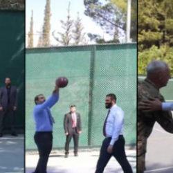 Ahmed Şara, ABD'li komutanlarla basketbol oynadı