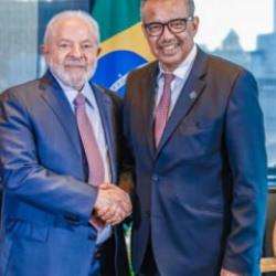 Lula ve Ghebreyesus'un güldüren görüntüsü!