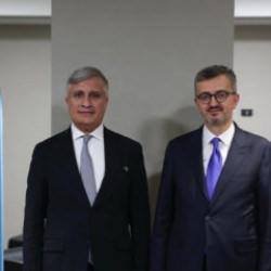 İletişim Başkanı Duran, TDT Genel Sekreter Yardımcısı Kocaman ile g&ouml;r&uuml;şt&uuml;