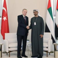 Erdoğan, BAE Devlet Başkanı Al Nahyan ile g&ouml;r&uuml;şt&uuml;!