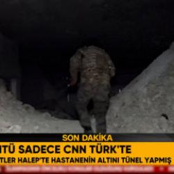 Halep'ten &ccedil;ıkarılan YPG'nin hastaneye yaptığı t&uuml;nel ilk kez g&ouml;r&uuml;nt&uuml;lendi