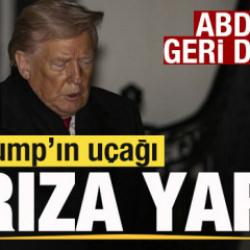 Son dakika: Trump'ın u&ccedil;ağı arıza yaptı! ABD'ye geri d&ouml;nd&uuml;