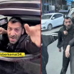 Sultanbeyli&rsquo;de trafikte k&uuml;f&uuml;rl&uuml; kavga: Tartıştığı s&uuml;r&uuml;c&uuml;ye b&ouml;yle saldırdı