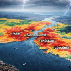 İstanbul'un sel risk haritası &ccedil;ıkarıldı: Hangi il&ccedil;eler tehlike altında?