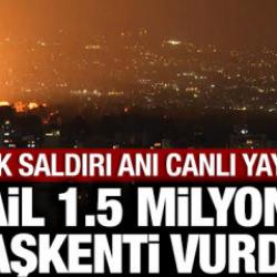 İsrail L&uuml;bnan'ın başkenti Beyrut'u vurdu: Canlı yayında al&ccedil;ak saldırı anı!