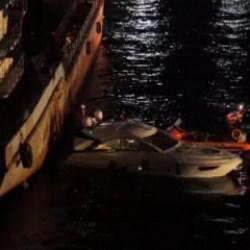 &Uuml;sk&uuml;dar'da gemiye &ccedil;arpan tekne battı!