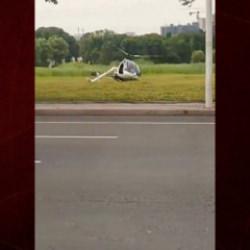 &Ccedil;in'de feci kaza! Helikopter par&ccedil;alara ayrıldı