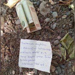 Bah&ccedil;eden kayısı yiyen adamın yazdığı not duygulandırdı!