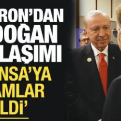 Macron'dan Erdoğan paylaşımı: 'Fransa'ya selamlar iletildi'