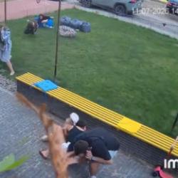 Ukrayna'da f&uuml;ze saldırısı sırasında annenin panik anları g&uuml;ndem oldu