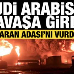 Suudi Arabistan savaşa girdi: Kamaran Adası'nı vurdular