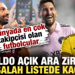 D&uuml;nyada en &ccedil;ok takip&ccedil;isi olan futbolcular: Ronaldo a&ccedil;ık ara zirvede! Peki Salah ka&ccedil;ıncı?