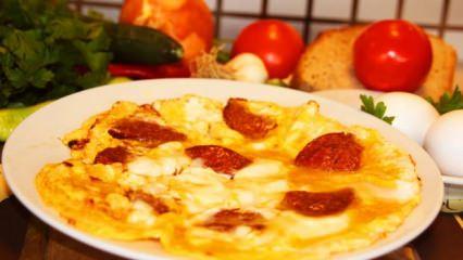 Kolay ve lezzetli sucuklu omlet tarifi
