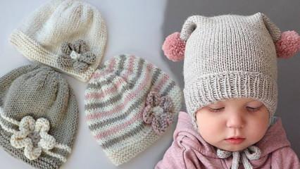 En güzel bebek örgü şapka nasıl yapılır? En şık ve kolay 2023 örgü bere modelleri