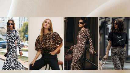 Leopar ve zebra desenli kıyafetler için trend stil önerileri! Animal print nasıl kombinlenir?