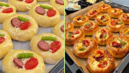 Pastane usulü pizza poğaça nasıl olur? Pizza poğaçaya hangi malzemeler koyulur? 