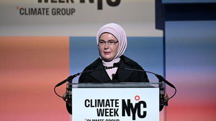 Emine Erdoğan, New York İklim Haftası açılışında konuştu