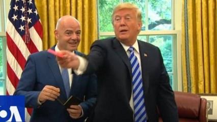 Donald Trump Gianni Infantino'ya sahip &ccedil;ıktı!