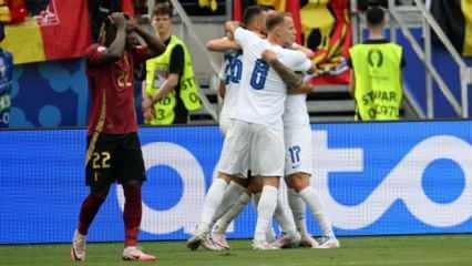  Belçika VAR'ı geçemedi! Slovakya tek golle kazandı