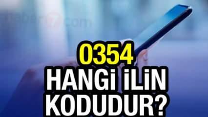 0354 alan kodu hangi ilimize ait? 354 numaralı telefon kodu nereden geliyor?